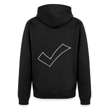 Hook Emoji Sketch Dessin - Veste à capuche bio Premium Unisexe - noir - Dos - Nico (187cm)