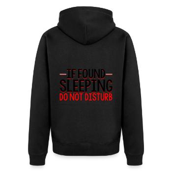 Si dormir ne dérange pas 3 - Veste à capuche bio Premium Unisexe - noir - Dos - Nico (187cm)