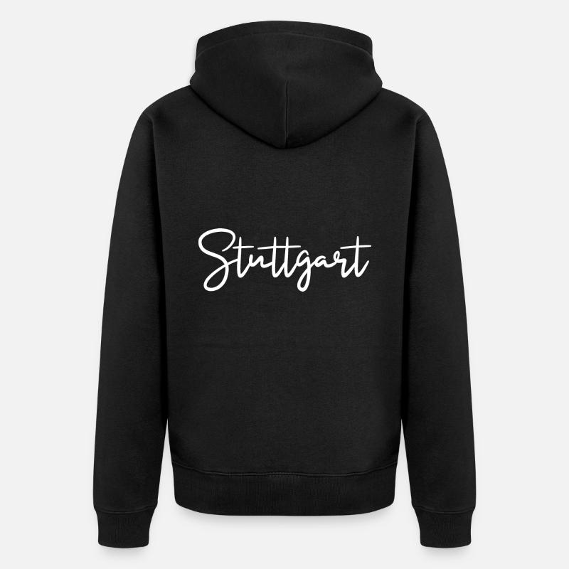 Stuttgart - Unisex Premium Bio Zip Hoodie - Schwarz