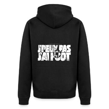 J'peux pas j'ai Foot - Veste à capuche bio Premium Unisexe - noir - Dos - Nico (187cm)