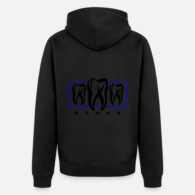 Icône de dentiste dentaire - Veste à capuche bio Premium Unisexe - noir