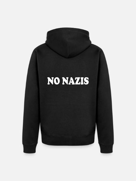 No nazis - Unisex Premium Organic Zip Hoodie - black