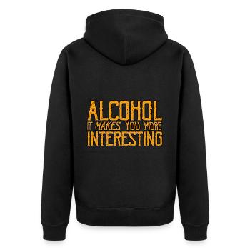 L'alcool, ça vous rend plus intéressant 3 - Veste à capuche bio Premium Unisexe - noir - Dos - Nico (187cm)