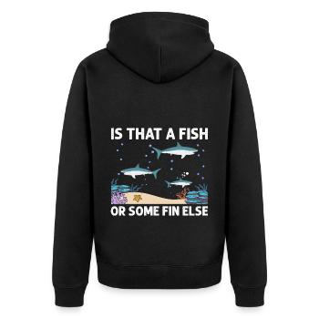 Avec les dauphins Nage Dauphin Océan Mammifère marin - Veste à capuche bio Premium Unisexe - noir - Dos - Nico (187cm)
