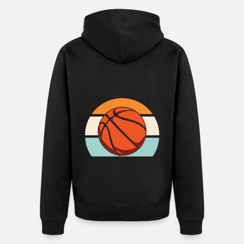Joueurs de basket-ball - Veste à capuche bio Premium Unisexe - noir