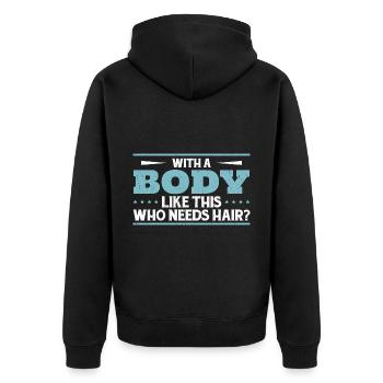 Father's Day Daughter Dad - Unisex Premium Organic Zip Hoodie - black - Back - Nico (187cm)