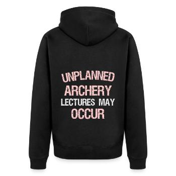 DES CONFÉRENCES DE TIR À L’ARC NON PLANIFIÉES PEUVENT AVOIR LIEU - Veste à capuche bio Premium Unisexe - noir - Dos - Nico (187cm)