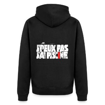 J'peux pas j'ai Piscine - Veste à capuche bio Premium Unisexe - noir - Dos - Nico (187cm)