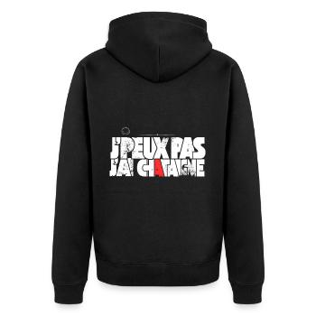 J'peux pas j'ai Chataigne - Veste à capuche bio Premium Unisexe - noir - Dos - Nico (187cm)