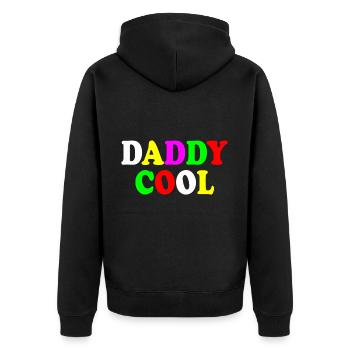 Daddy cool - Unisex Premium Organic Zip Hoodie - black - Back - Nico (187cm)