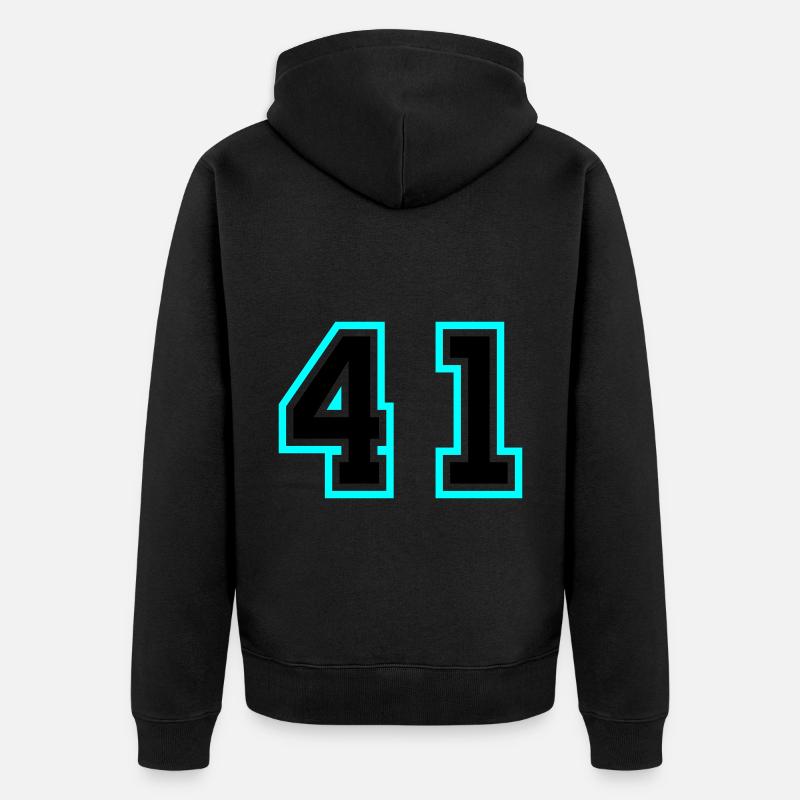 Symbole de 41 chiffres - Veste à capuche bio Premium Unisexe - noir