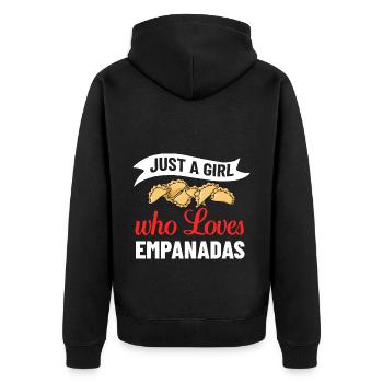Empanada Argentine Dumpling Espagne - Veste à capuche bio Premium Unisexe - noir - Dos - Nico (187cm)