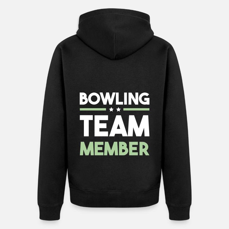 Équipe de bowling - Veste à capuche bio Premium Unisexe - noir