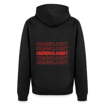 Criminologue Enquêteur criminel Expert en criminalité - Veste à capuche bio Premium Unisexe - noir - Dos - Nico (187cm)