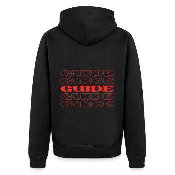 Guide Leader Instructeur Directeur Mentor - Veste à capuche bio Premium Unisexe - noir - Dos - Nico (187cm)