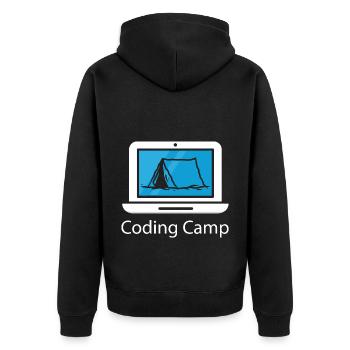 Programmierer Coder Software Entwickler - Unisex Premium Bio Zip Hoodie - Schwarz - Hinten - Nico (187cm)