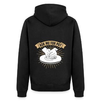 Töpfern Töpfer Töpferei Pottery - Unisex Premium Organic Zip Hoodie - black - Back - Nico (187cm)