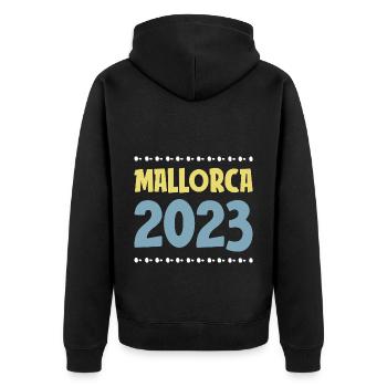 Majorque 2023 - Veste à capuche bio Premium Unisexe - noir - Dos - Nico (187cm)