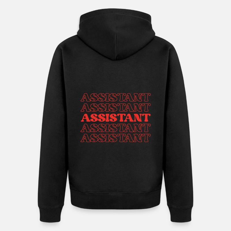 Assistent Assistent Helfer Unterstützer - Unisex Premium Bio Zip Hoodie - Schwarz