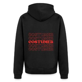Costumer Wardrobe Specialist Wardrobe Manager - Unisex Premium Organic Zip Hoodie - black - Back - Nico (187cm)