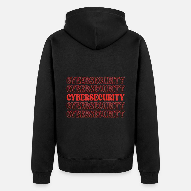Cybersecurity It Security Internet Security - Unisex Premium Organic Zip Hoodie - black