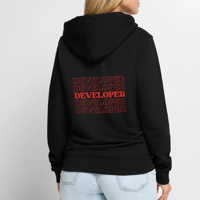 Entwickler, Programmierer, Programmierer, Programmierer, Software-Ingenieur Unisex Premium Bio Zip Hoodie