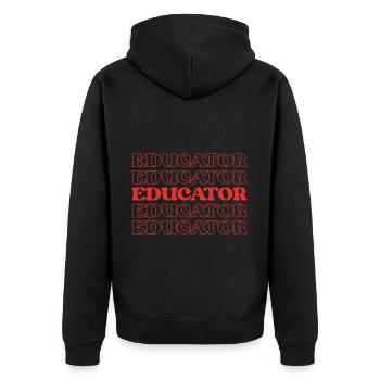 Éducateur Enseignant Instructeur Professeur Mentor - Veste à capuche bio Premium Unisexe - noir - Dos - Nico (187cm)