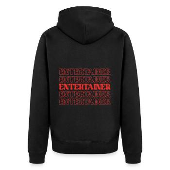 Entertainer, Performer, Künstler, Showman, Schauspieler - Unisex Premium Bio Zip Hoodie - Schwarz - Hinten - Nico (187cm)