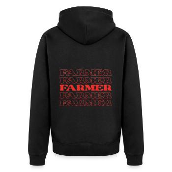 Agriculteur Agriculteur Laboureur Horticulteur Agriculteur - Veste à capuche bio Premium Unisexe - noir - Dos - Nico (187cm)