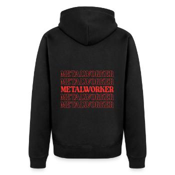 Métallurgiste Métallurgiste Soudeur Forgeron - Veste à capuche bio Premium Unisexe - noir - Dos - Nico (187cm)