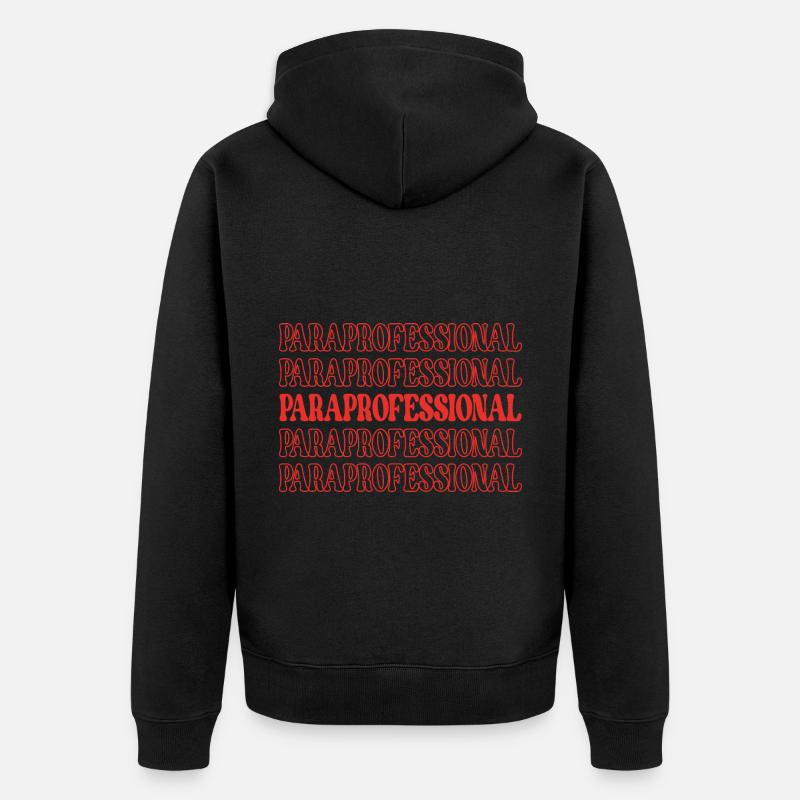Paraprofessioneller Lehrerassistent Lehrerassistent - Unisex Premium Bio Zip Hoodie - Schwarz