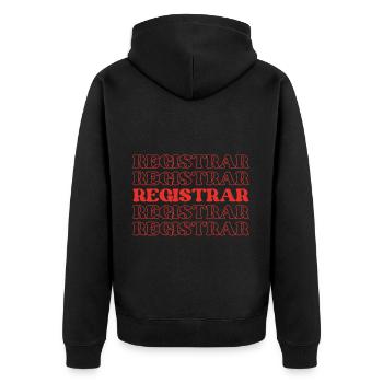 Registraire Archiviste Administrateur Officiel - Veste à capuche bio Premium Unisexe - noir - Dos - Nico (187cm)