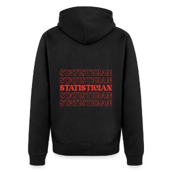 Statistician Stat Expert Data Analyst Numbers - Unisex Premium Organic Zip Hoodie - black - Back - Nico (187cm)