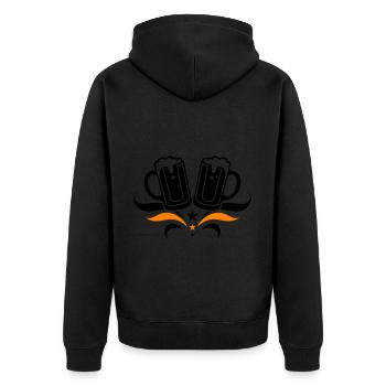 Verre à bière Chope de bière Bière - Veste à capuche bio Premium Unisexe - noir - Dos - Nico (187cm)