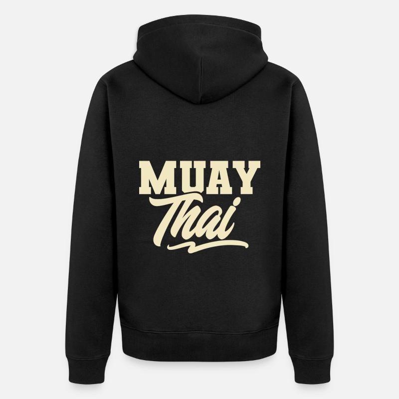 Muay Thaï - Veste à capuche bio Premium Unisexe - noir