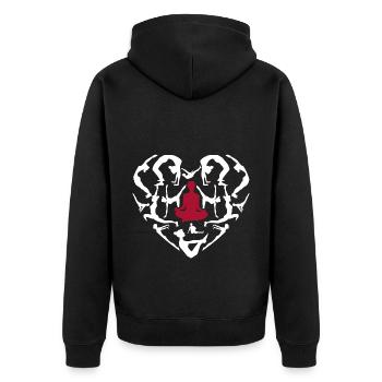 Yoga Lover Meditation Fitness Exercise Meditate - Unisex Premium Organic Zip Hoodie - black - Back - Nico (187cm)