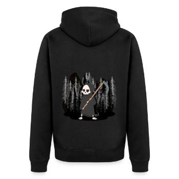 Wilderness Halloween Horreur Mort Sinistre Faucheuse Spirit - Veste à capuche bio Premium Unisexe - noir - Dos - Nico (187cm)