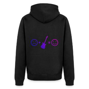 Guitar player classical guitar electric guitar - Unisex Premium Organic Zip Hoodie - black - Back - Nico (187cm)