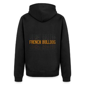 Bouledogue français - Veste à capuche bio Premium Unisexe - noir - Dos - Nico (187cm)