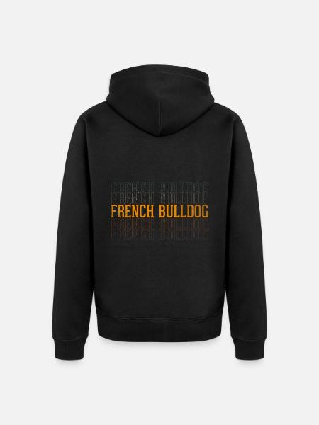 Bouledogue français - Veste à capuche bio Premium Unisexe - noir