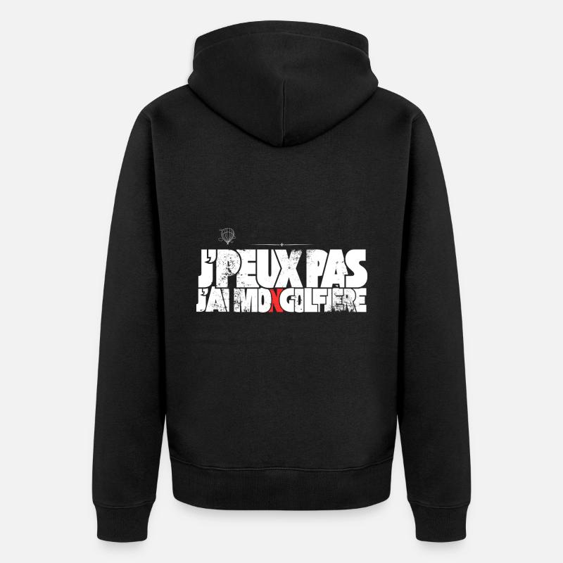 J'peux pas j'ai Mongolfière - Veste à capuche bio Premium Unisexe - noir