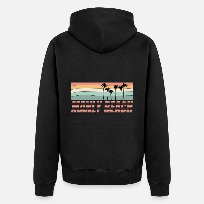 PLAGE DE MANLY - Veste à capuche bio Premium Unisexe - noir