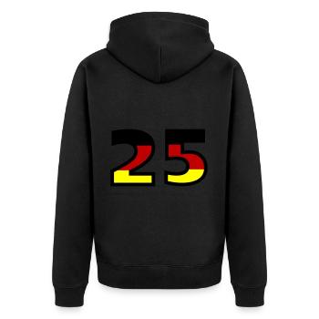 25 Number Germany Jersey - Unisex Premium Organic Zip Hoodie - black - Back - Nico (187cm)