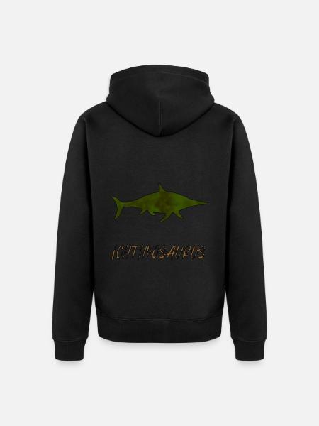 Ichthyosaurus - Unisex Premium Bio Zip Hoodie - Schwarz