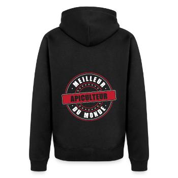 Meilleur Apiculteur profession métier humour - Veste à capuche bio Premium Unisexe - noir - Dos - Nico (187cm)