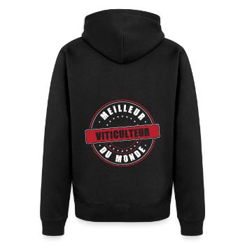 Meilleur viticulteur profession métier humour - Veste à capuche bio Premium Unisexe - noir - Dos - Nico (187cm)