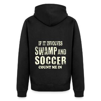 Soccer des marais - Veste à capuche bio Premium Unisexe - noir - Dos - Nico (187cm)