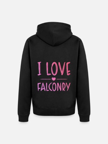 J’adore la fauconnerie - Veste à capuche bio Premium Unisexe - noir