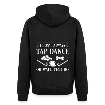 Stepptanz Anfänger Schuhe Musik lernen Tänzer - Unisex Premium Bio Zip Hoodie - Schwarz - Hinten - Nico (187cm)