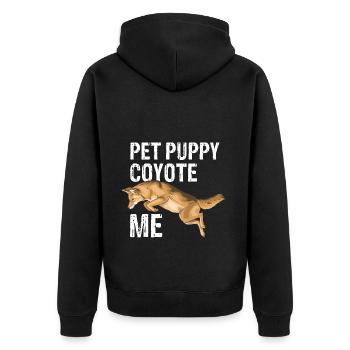 Conception de chasseur de coyote pour la chasse au coyote - Veste à capuche bio Premium Unisexe - noir - Dos - Nico (187cm)